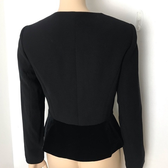 Tahari Arthur S. Levine velvet embroidered peplum - Picture 2 of 6